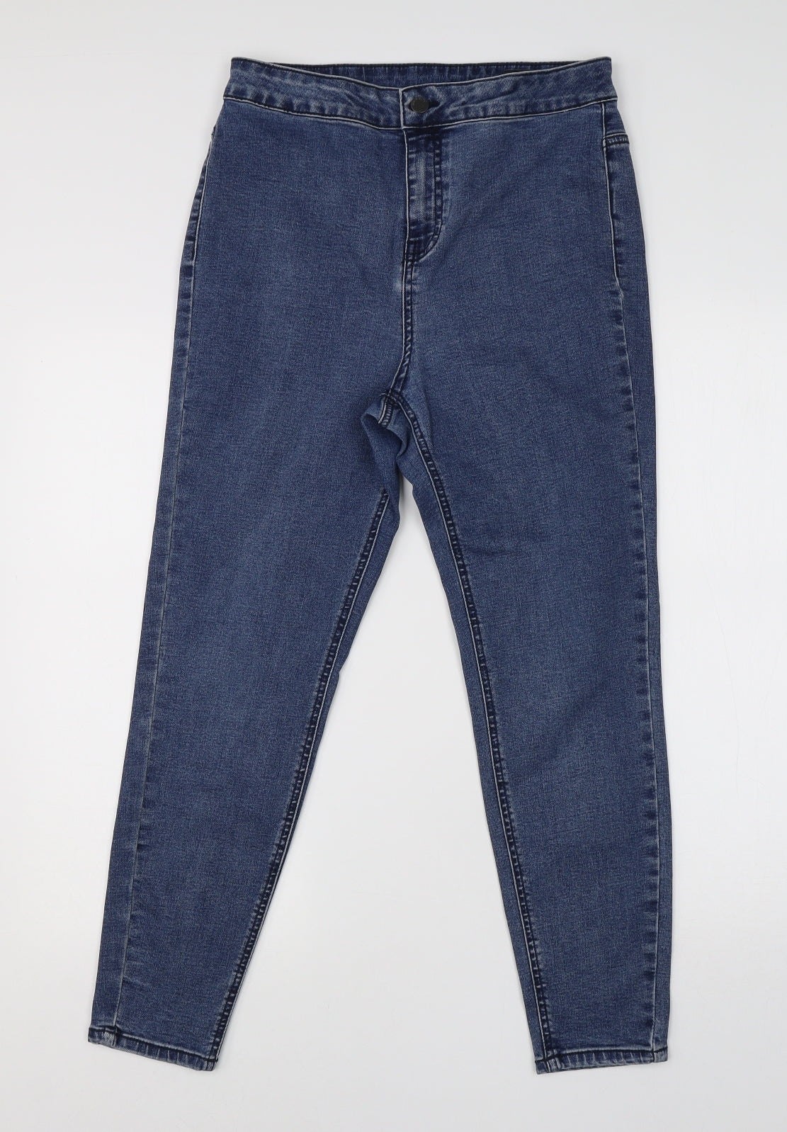 TU Womens Blue  Cotton Skinny Jeans Size 14 L26 in Regular