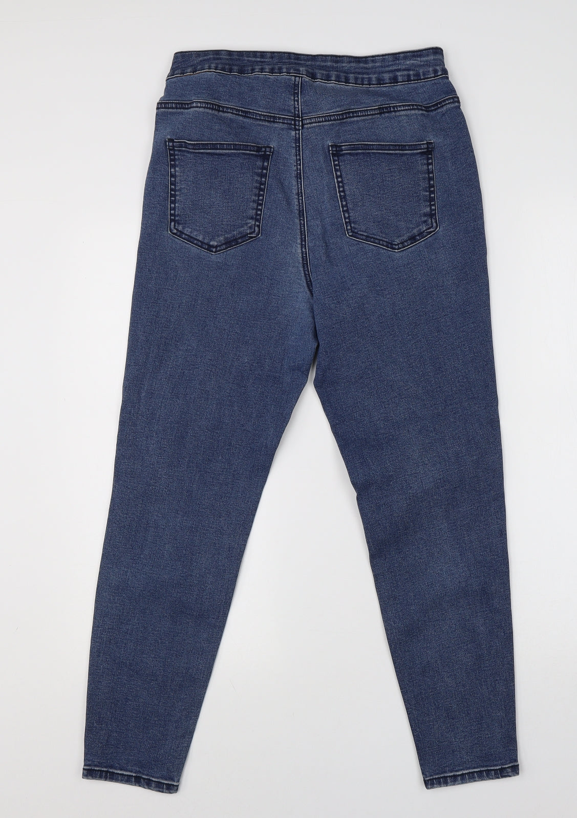 TU Womens Blue  Cotton Skinny Jeans Size 14 L26 in Regular