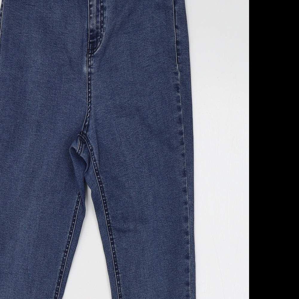 TU Womens Blue  Cotton Skinny Jeans Size 14 L26 in Regular