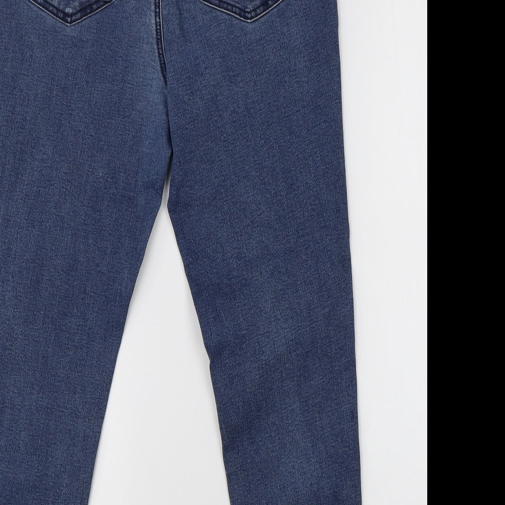 TU Womens Blue  Cotton Skinny Jeans Size 14 L26 in Regular