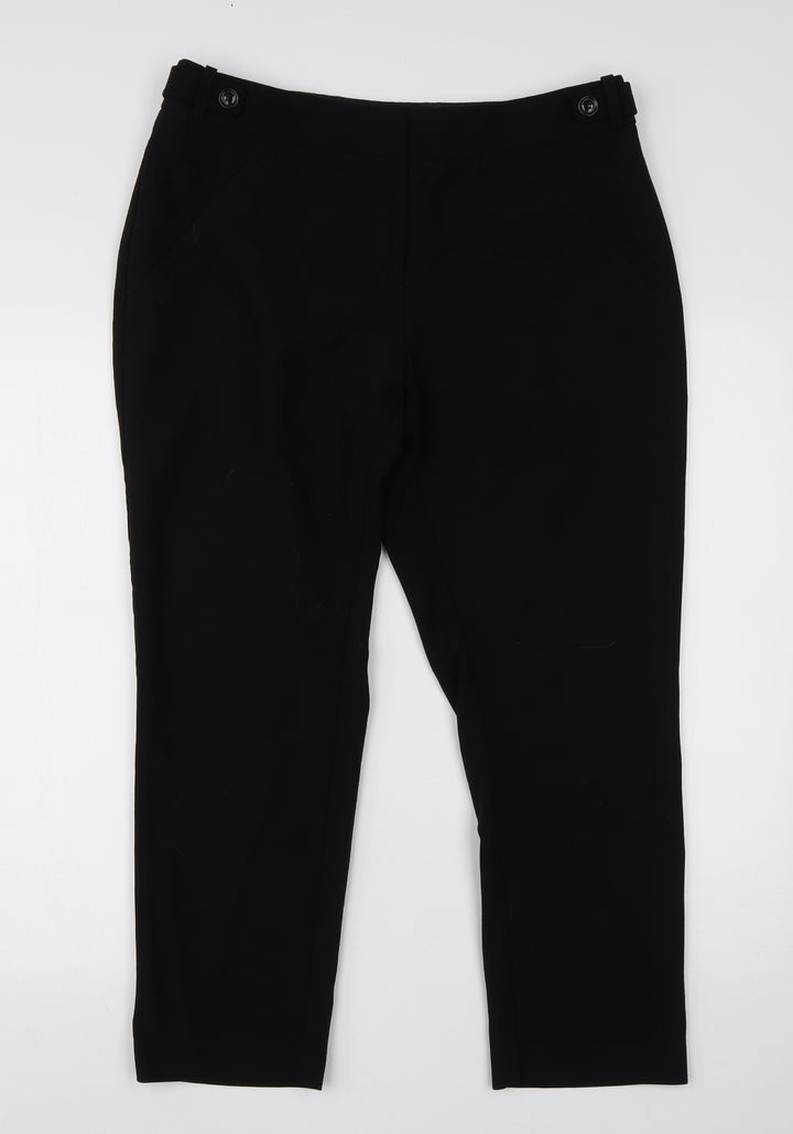 Principles Womens Black Viscose Dress Pants Trousers Size 12 L23 in Regular