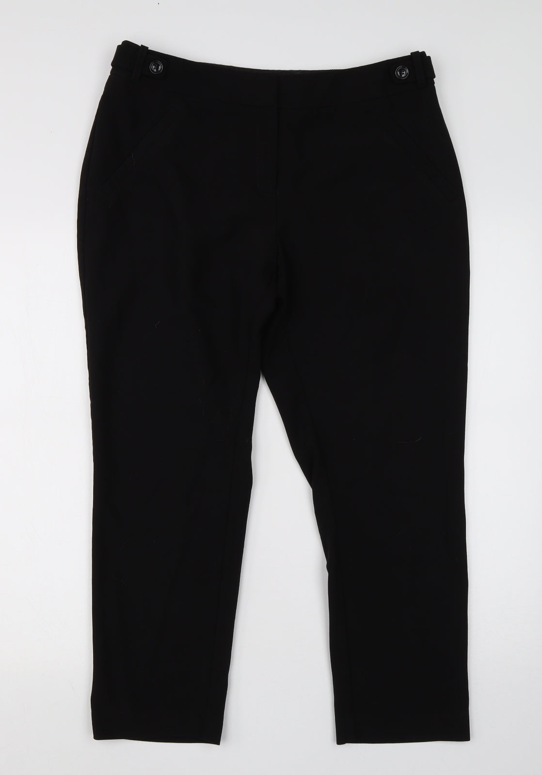 Principles Womens Black  Viscose Dress Pants Trousers Size 12 L23 in Regular