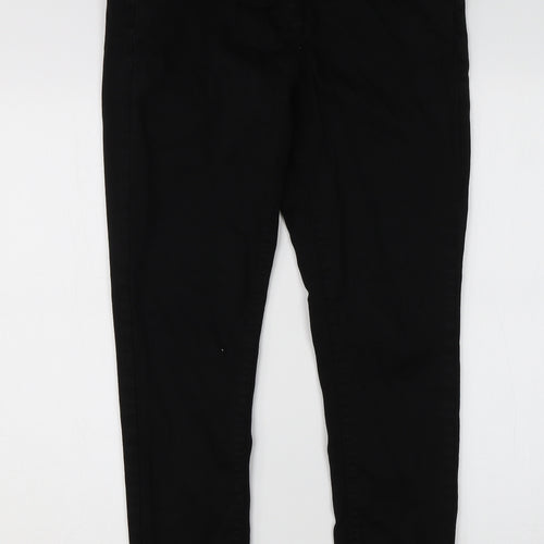 NEXT Womens Black  Cotton Skinny Jeans Size 12 L26 in Regular