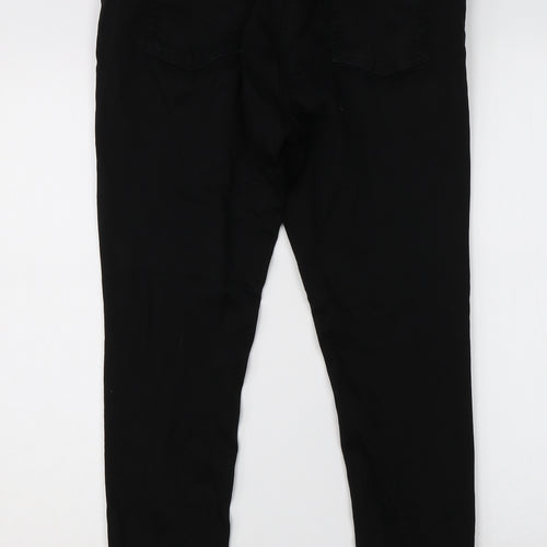 NEXT Womens Black  Cotton Skinny Jeans Size 12 L26 in Regular