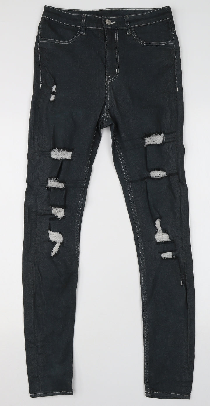 Divided Womens Grey  Cotton Skinny Jeans Size 10 L28 in Regular