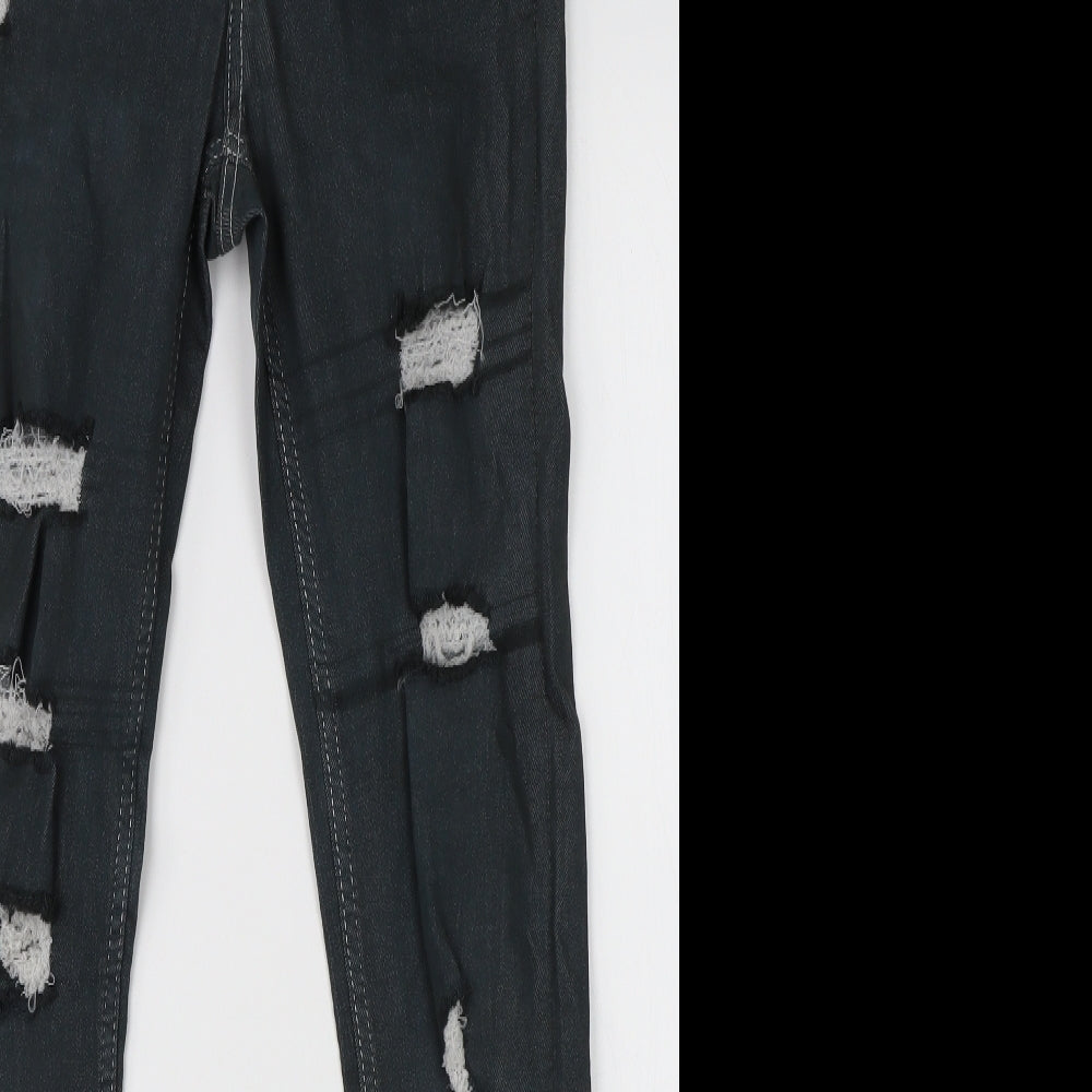 Divided Womens Grey  Cotton Skinny Jeans Size 10 L28 in Regular