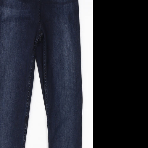 NEXT Womens Blue  Cotton Skinny Jeans Size 12 L27 in Regular