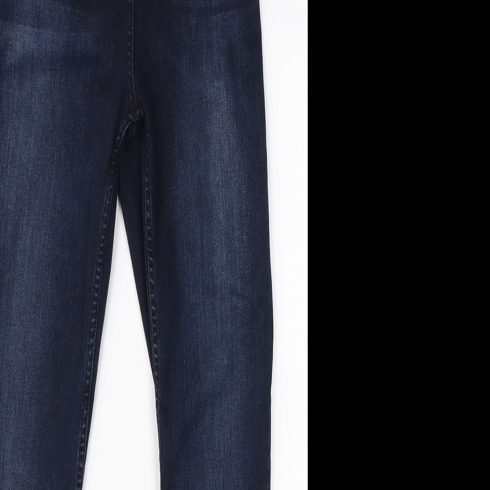 NEXT Womens Blue  Cotton Skinny Jeans Size 12 L27 in Regular