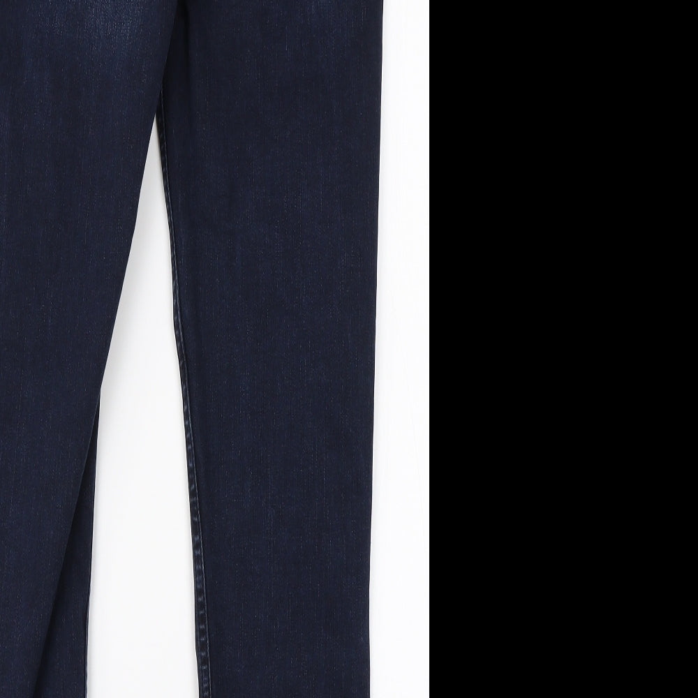 NEXT Womens Blue  Cotton Skinny Jeans Size 12 L27 in Regular