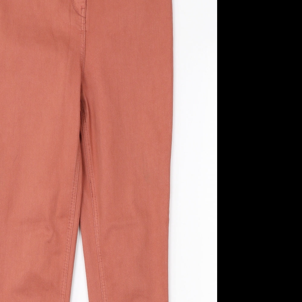 Papaya Womens Pink  Cotton Skinny Jeans Size 12 L26 in Regular