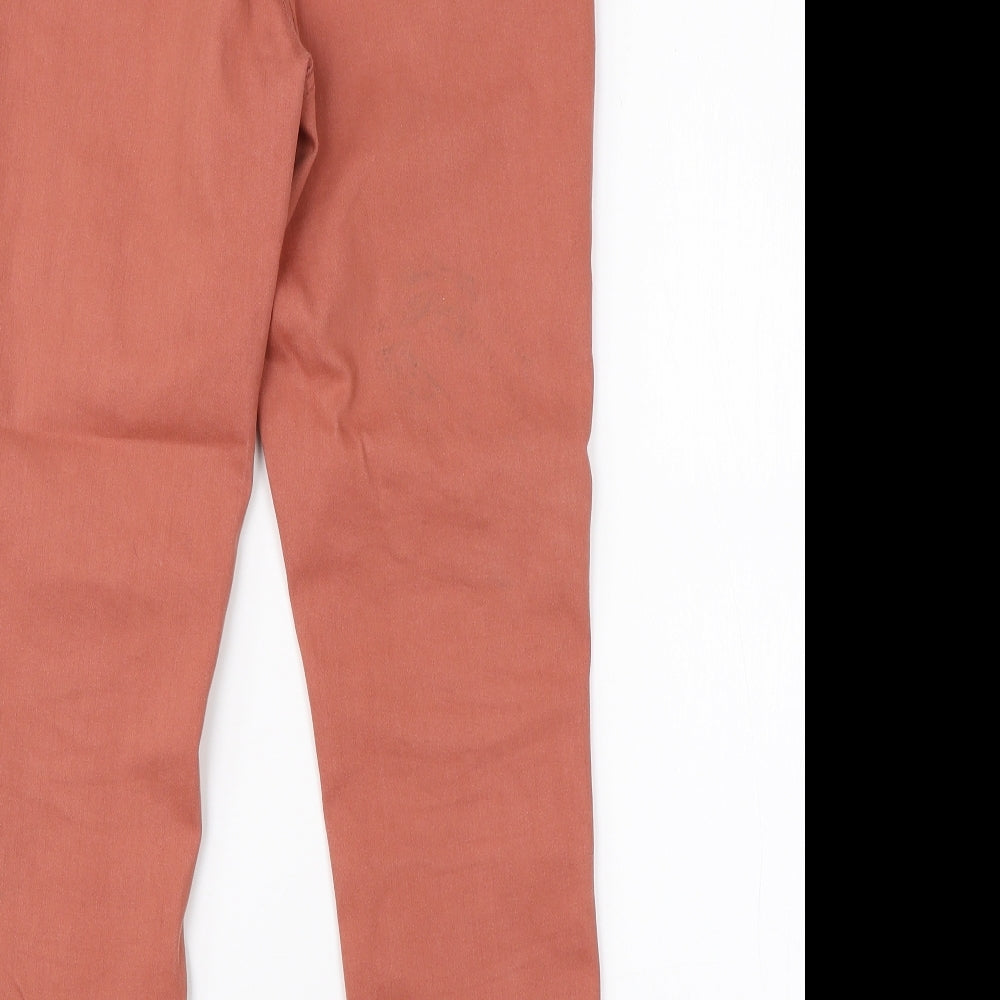 Papaya Womens Pink  Cotton Skinny Jeans Size 12 L26 in Regular
