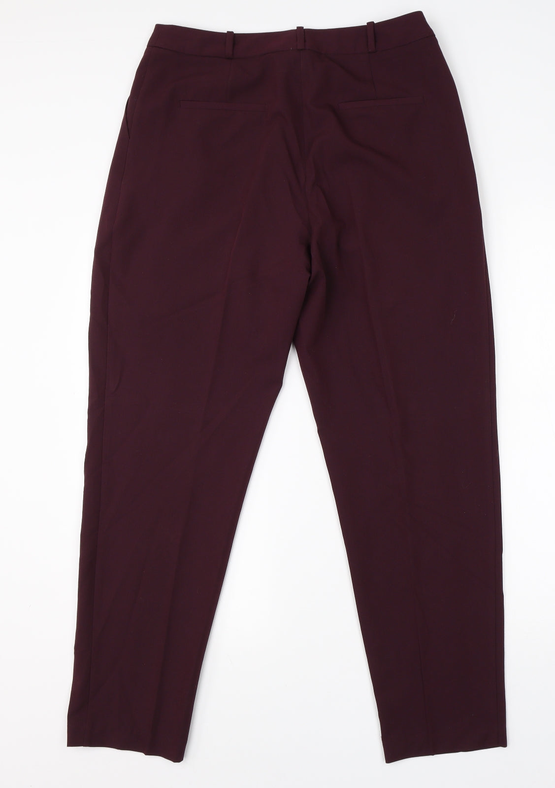Oasis Womens Purple  Viscose Dress Pants Trousers Size 12 L27 in Regular