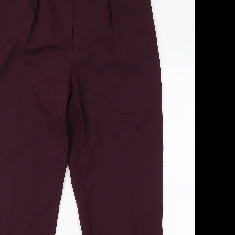 Oasis Womens Purple  Viscose Dress Pants Trousers Size 12 L27 in Regular