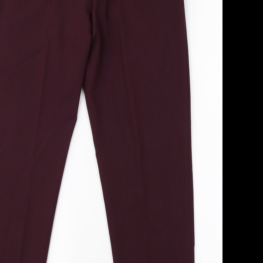 Oasis Womens Purple  Viscose Dress Pants Trousers Size 12 L27 in Regular