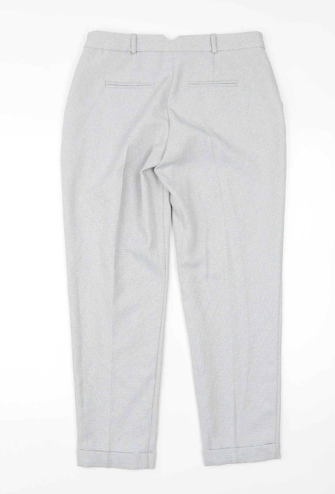 Dorothy Perkins Womens Blue Check Polyester Dress Pants Trousers Size 8 L24 in Regular