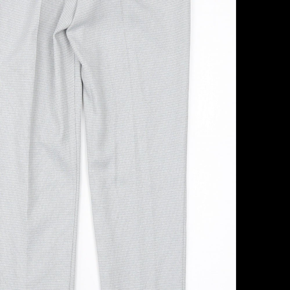 Dorothy Perkins Womens Blue Check Polyester Dress Pants Trousers Size 8 L24 in Regular
