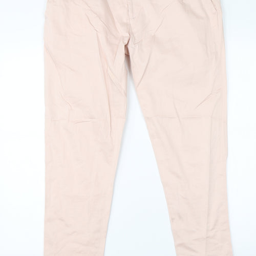 ASOS Womens Pink  Cotton Dress Pants Trousers Size 32 in L28 in Regular