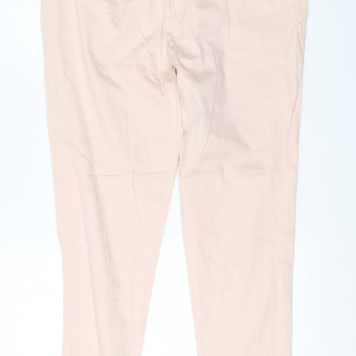 ASOS Womens Pink  Cotton Dress Pants Trousers Size 32 in L28 in Regular