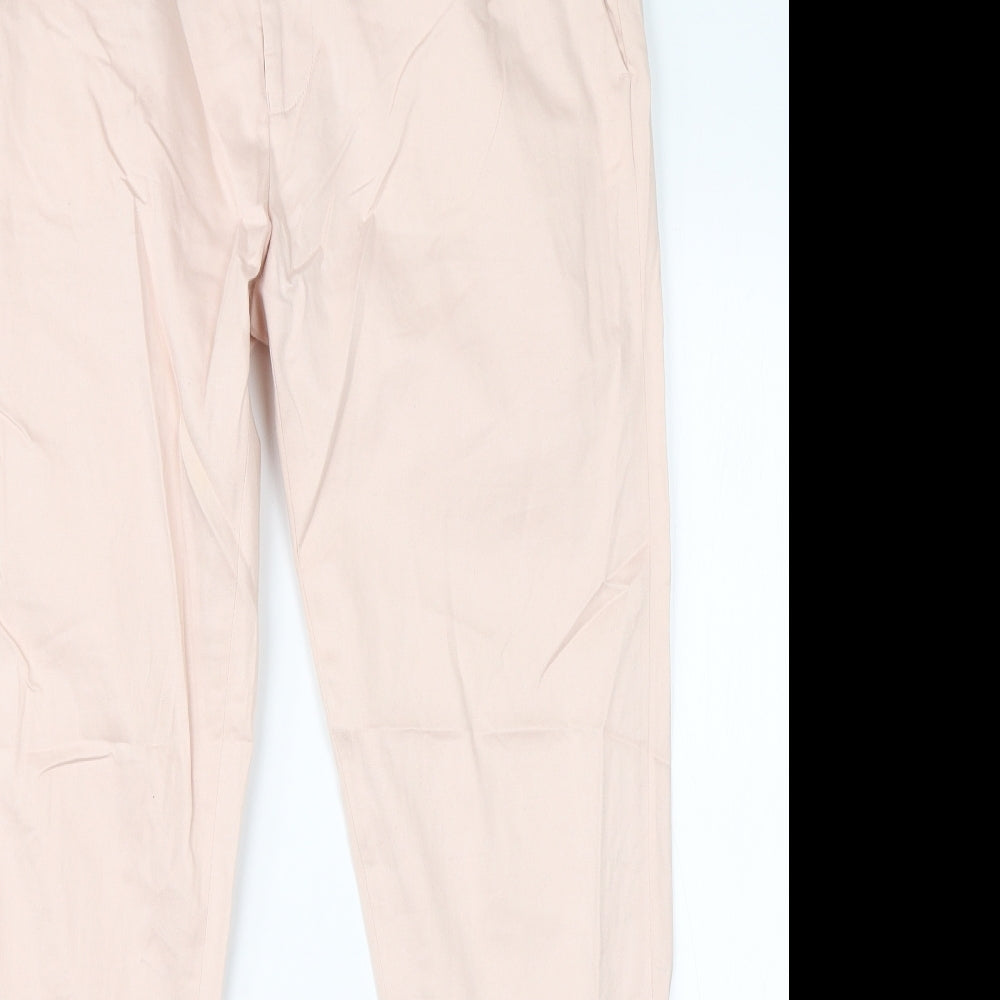 ASOS Womens Pink  Cotton Dress Pants Trousers Size 32 in L28 in Regular