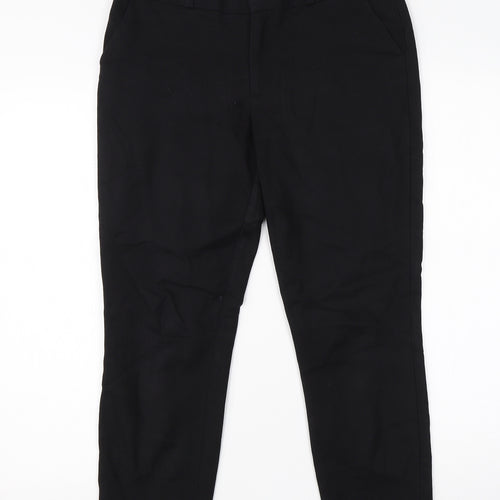 Stradivarius Womens Black  Cotton Dress Pants Trousers Size 10 L21 in Regular