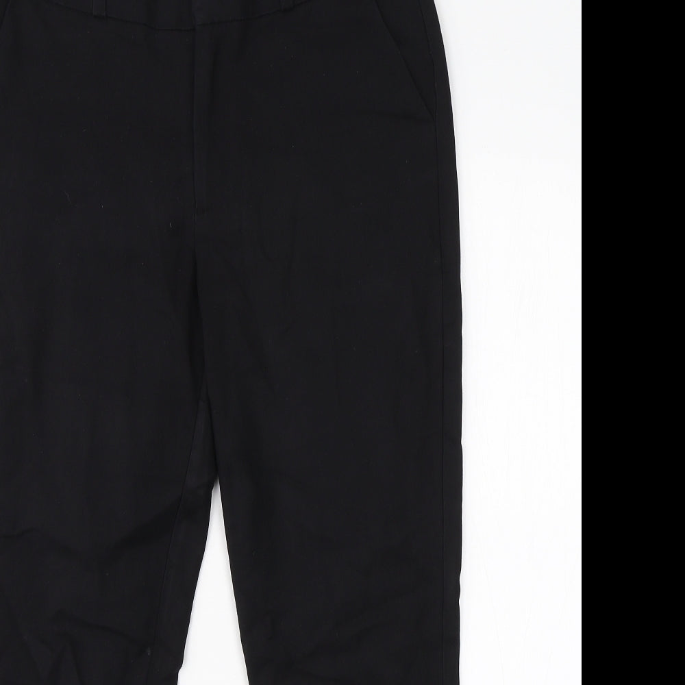 Stradivarius Womens Black  Cotton Dress Pants Trousers Size 10 L21 in Regular