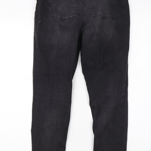 Preworn Womens Black  Cotton Skinny Jeans Size 6 L26 in Regular