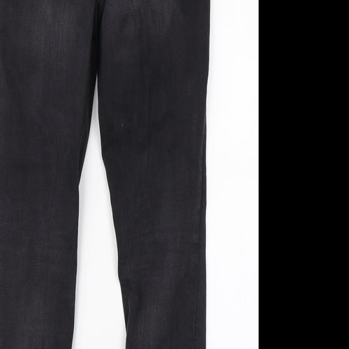 Preworn Womens Black  Cotton Skinny Jeans Size 6 L26 in Regular