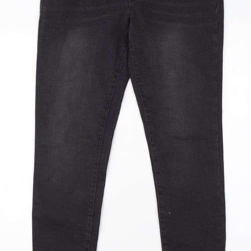 Avenue Womens Black  Cotton Skinny Jeans Size 10 L29 in Regular