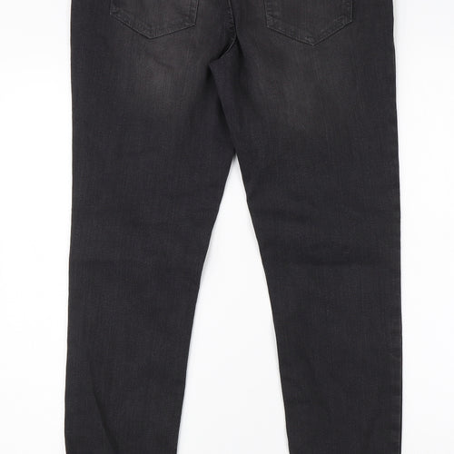 Avenue Womens Black  Cotton Skinny Jeans Size 10 L29 in Regular