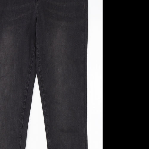 Avenue Womens Black  Cotton Skinny Jeans Size 10 L29 in Regular