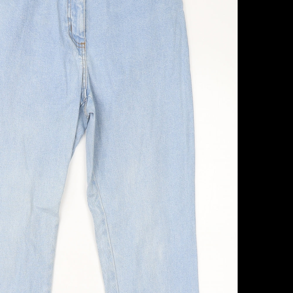 Being Casual Womens Blue  Cotton Straight Jeans Size 12 L26 in Regular