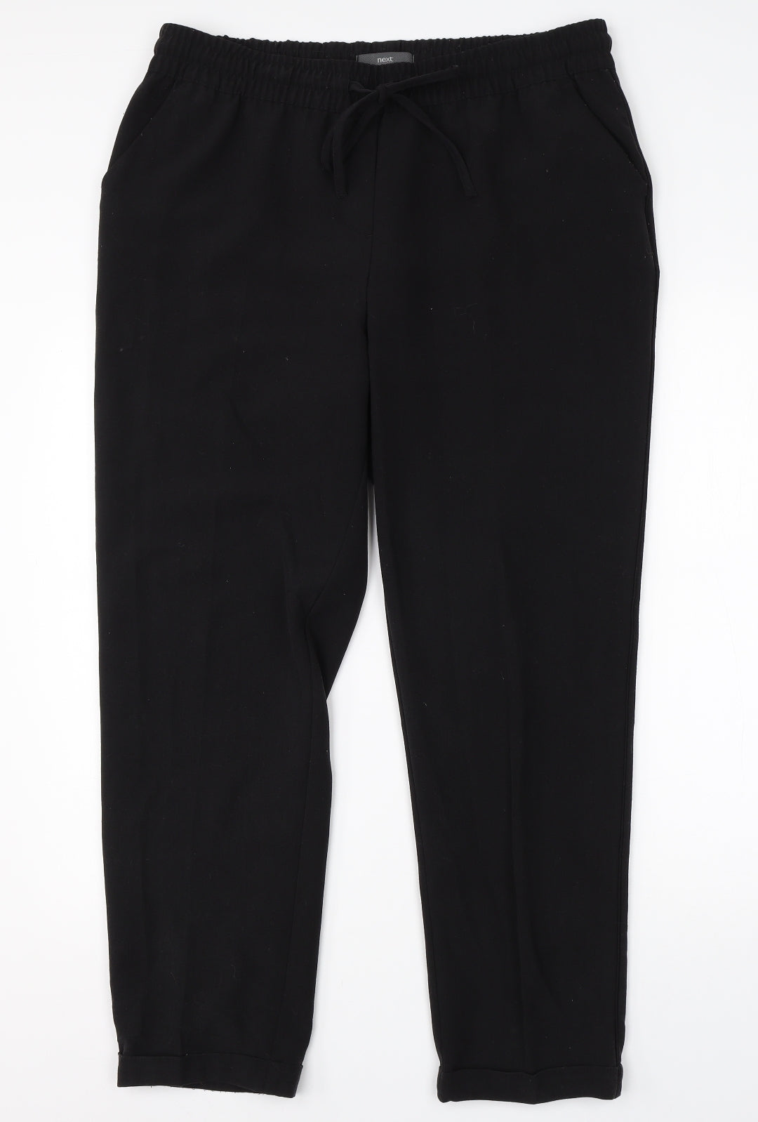 NEXT Womens Black  Viscose Dress Pants Trousers Size 16 L24 in Regular