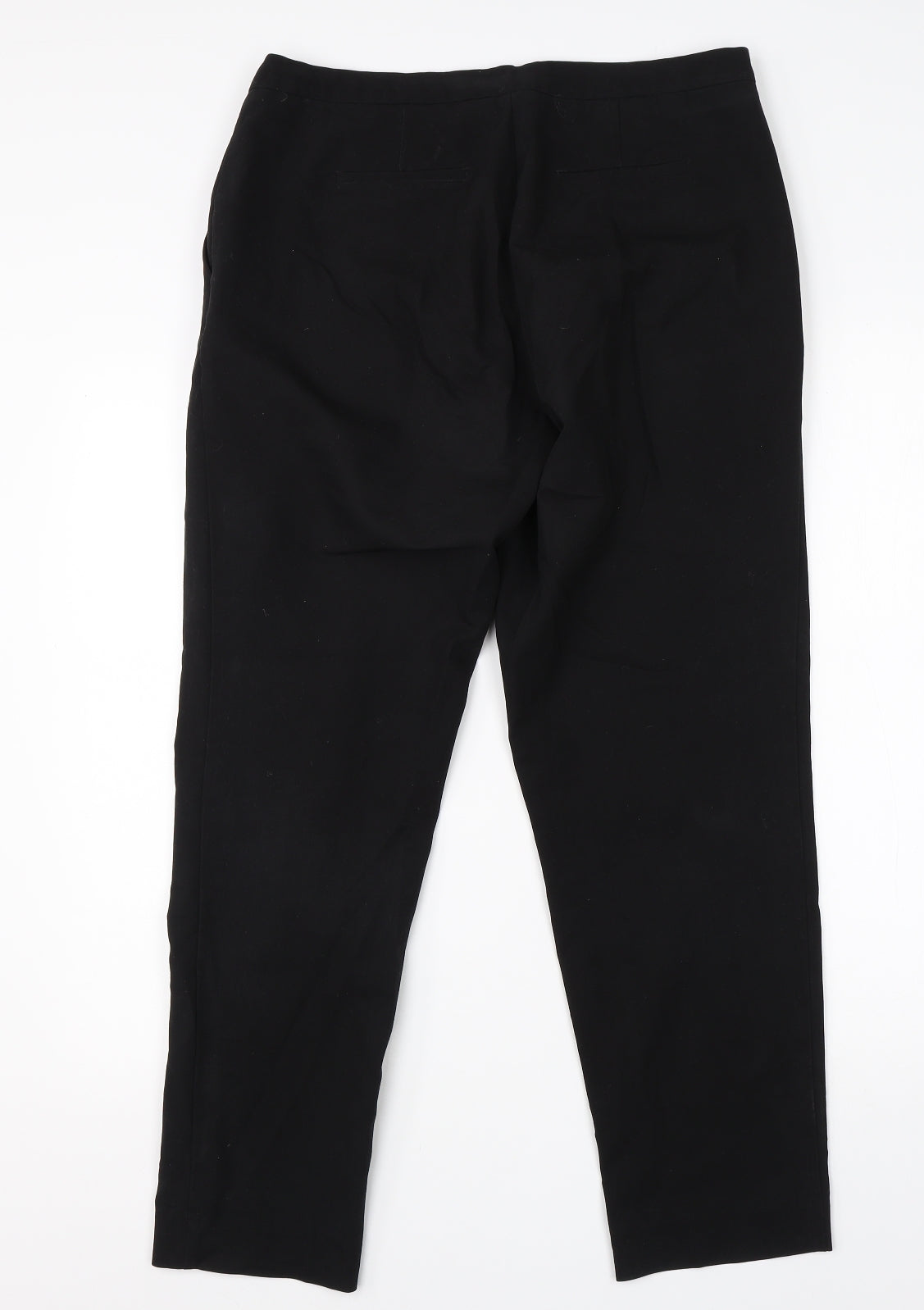 New Look Womens Black  Viscose Dress Pants Trousers Size 12 L27 in Regular