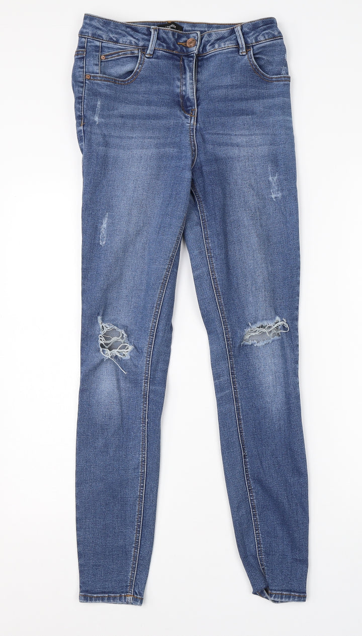 / Denim Womens Blue  Cotton Skinny Jeans Size 10 L28 in Regular