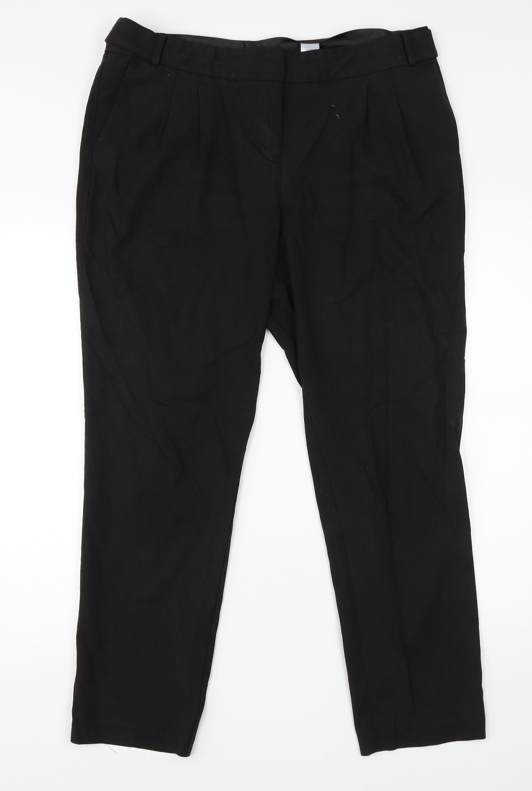 NEXT Womens Black  Viscose Dress Pants Trousers Size 16 L26 in Regular