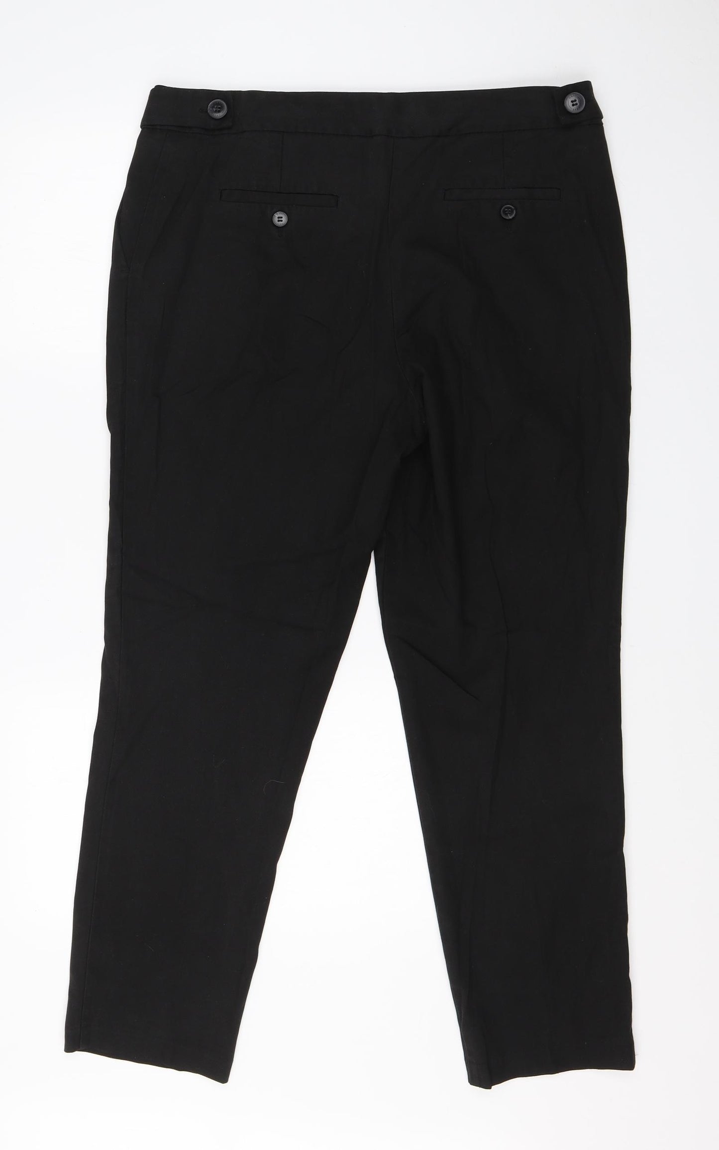NEXT Womens Black  Viscose Dress Pants Trousers Size 16 L26 in Regular