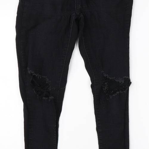 Pretty Little Thing Womens Black  Cotton Skinny Jeans Size 8 L26 in Regular