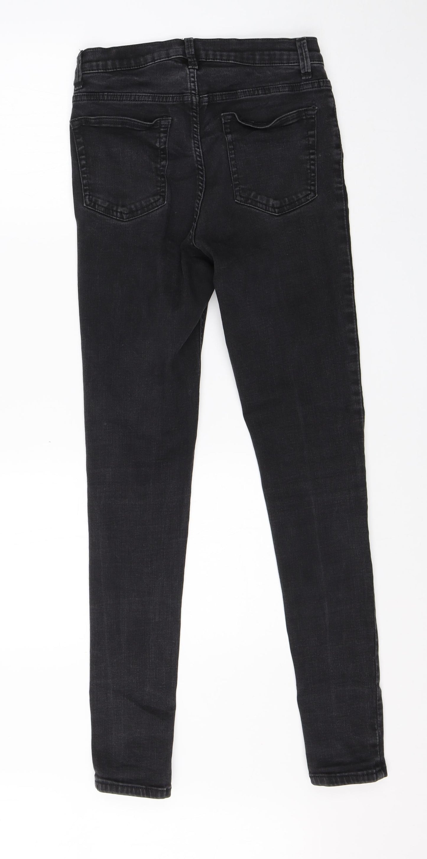 Red Herring Womens Black  Cotton Skinny Jeans Size 10 L28 in Regular