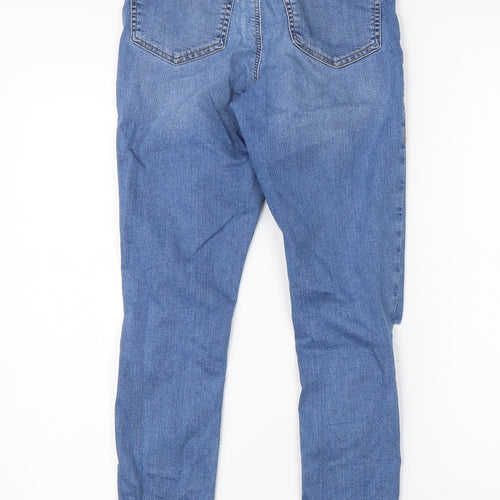 Topshop Womens Blue  Cotton Skinny Jeans Size 28 in L26 in Regular