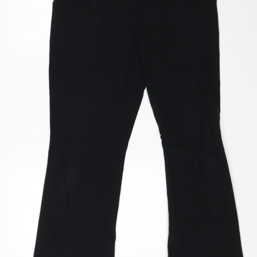 Per Una Womens Black  Viscose Dress Pants Trousers Size 10 L26 in Regular