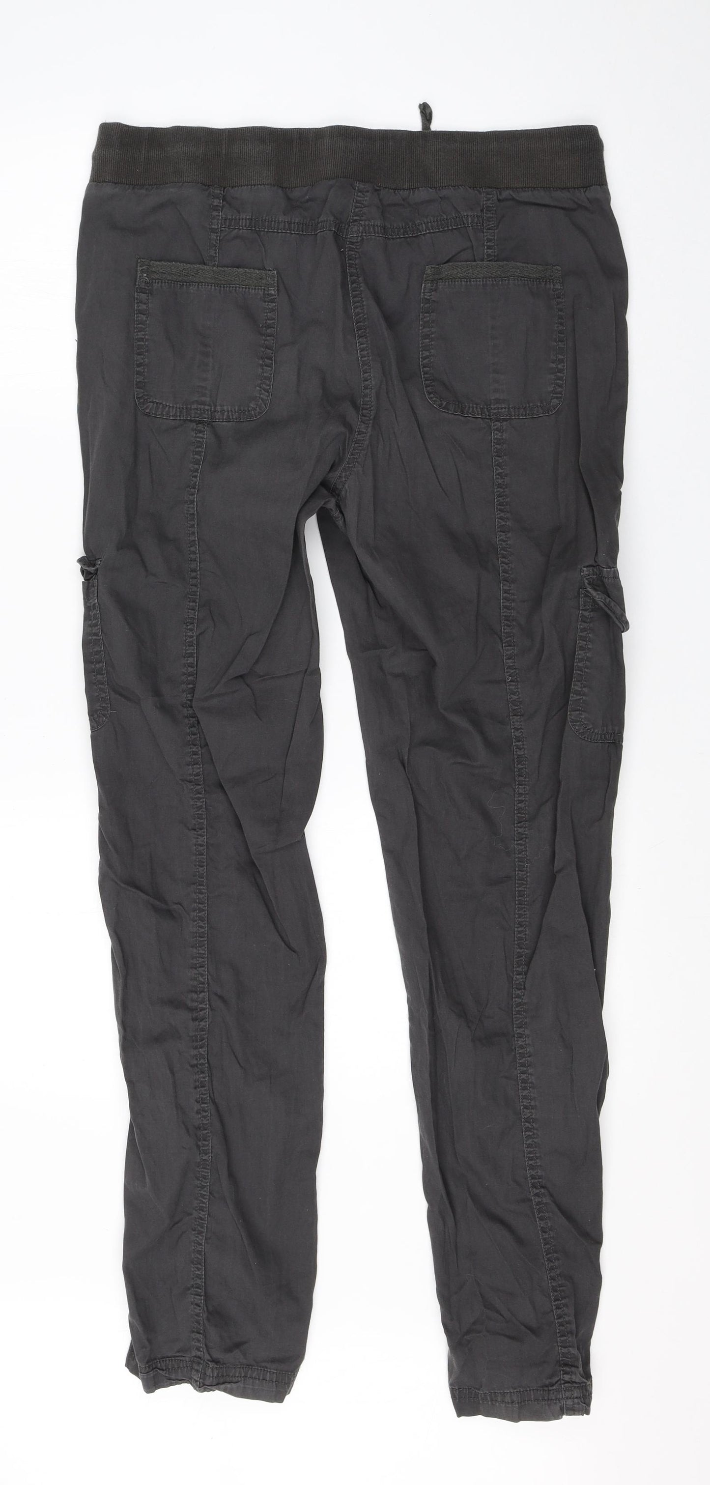 Rivers Womens Grey  Cotton Cargo Trousers Size 14 L30 in Regular