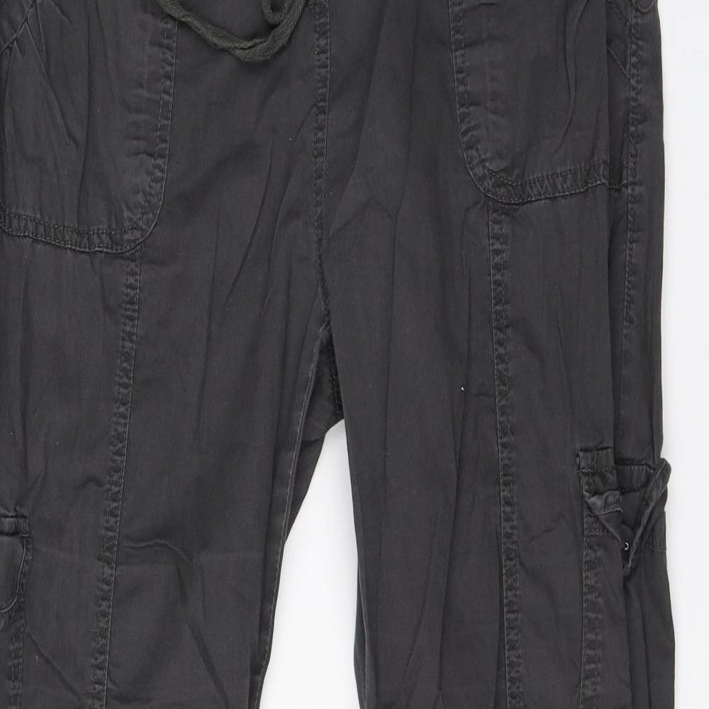 Rivers Womens Grey  Cotton Cargo Trousers Size 14 L30 in Regular