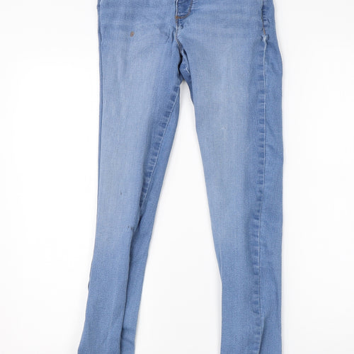 Dorothy Perkins Womens Blue  Cotton Skinny Jeans Size 6 L28 in Regular