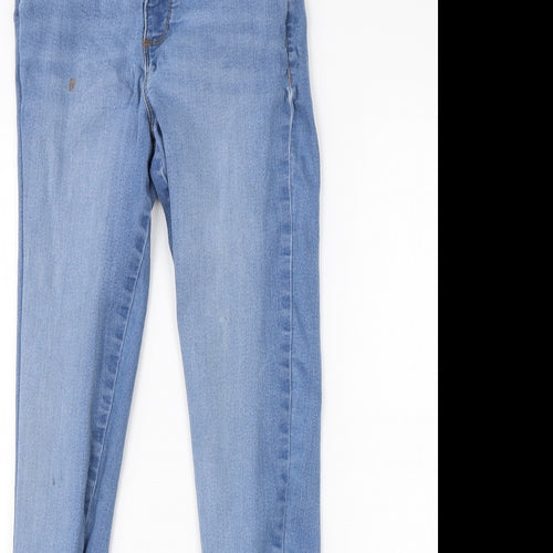 Dorothy Perkins Womens Blue  Cotton Skinny Jeans Size 6 L28 in Regular