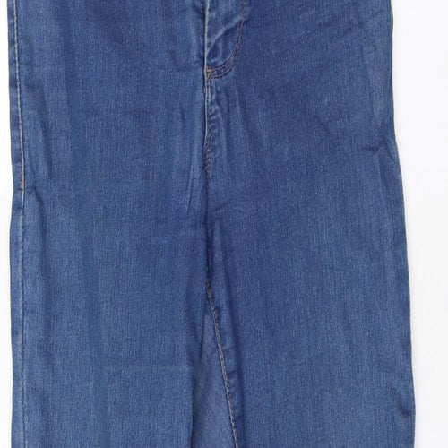 Miss Selfridge Womens Blue  Cotton Skinny Jeans Size 8 L28 in Regular