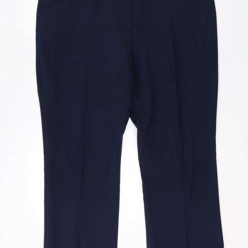 Papaya Womens Blue  Viscose Dress Pants Trousers Size 16 L28 in Regular