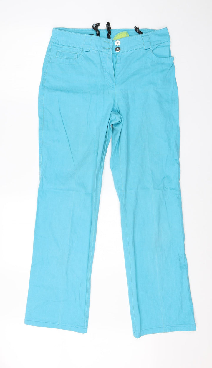 Verse Womens Blue  Cotton Straight Jeans Size 10 L28 in Regular