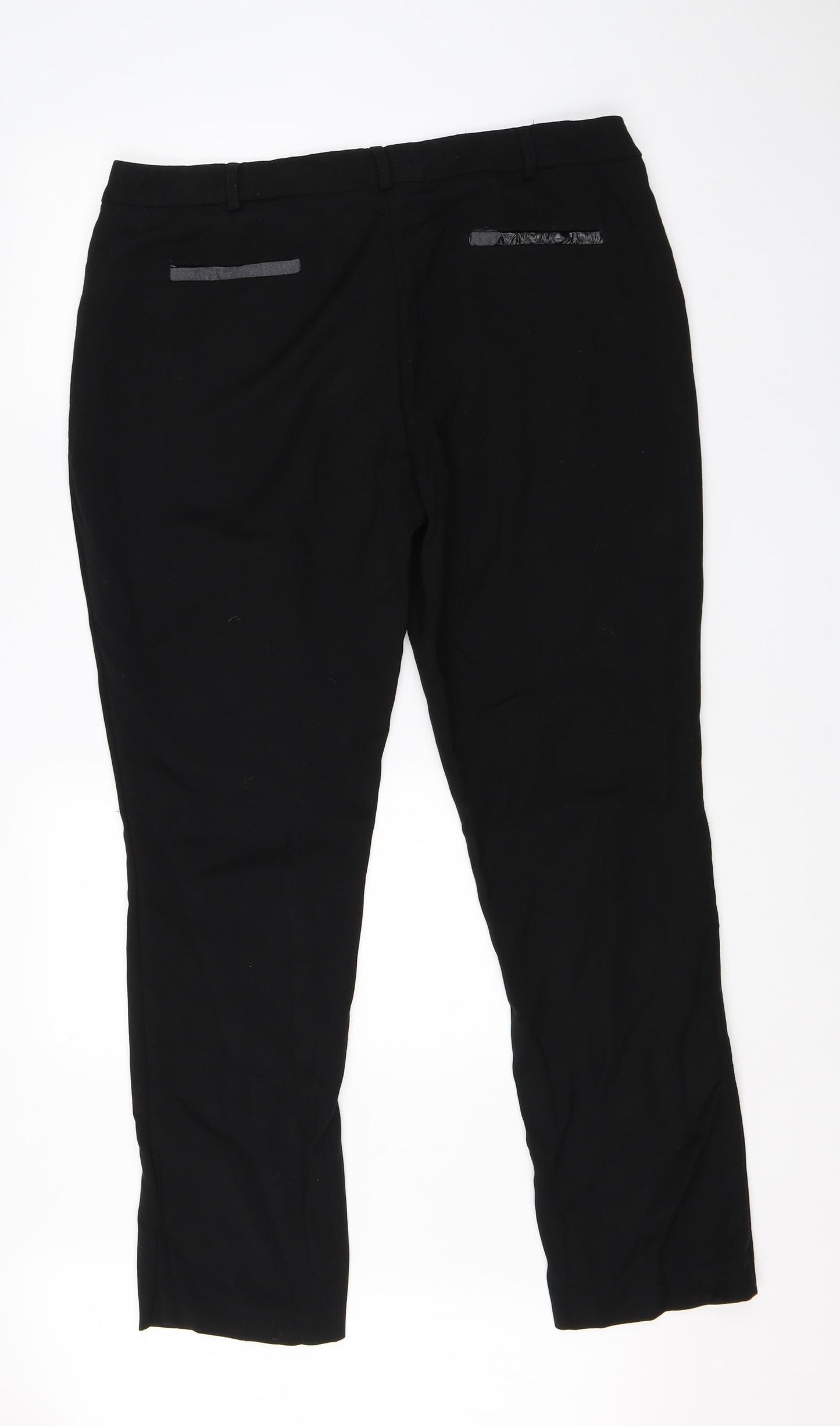 Principles Womens Black  Viscose Dress Pants Trousers Size 16 L28 in Regular