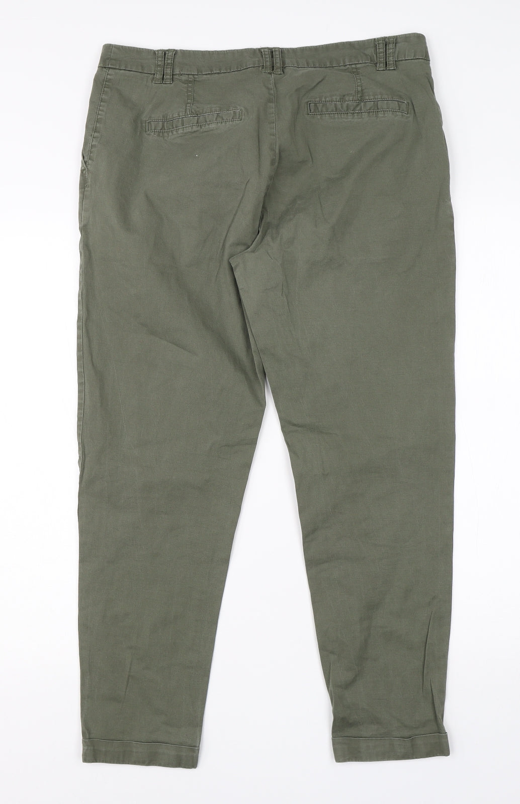 Atmosphere Womens Green  Cotton Capri Trousers Size 14 L26 in Regular