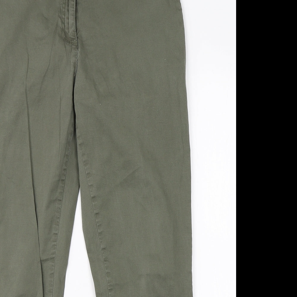 Atmosphere Womens Green  Cotton Capri Trousers Size 14 L26 in Regular